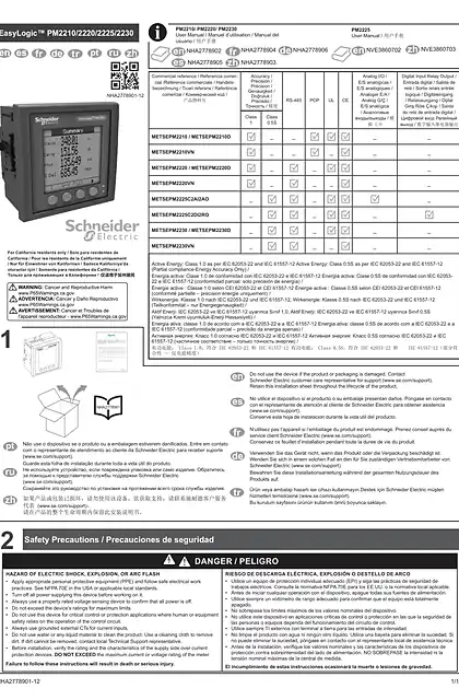 schneider施耐德EasyLogic™ PM2210_2220_2225_2230 - Chinese